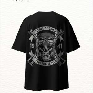 Skull soldier back print tshirt